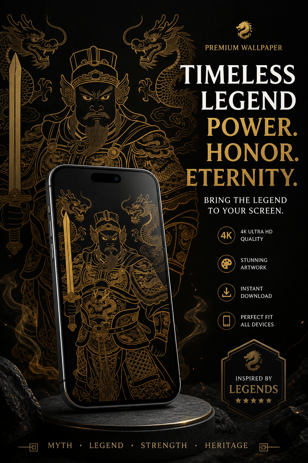 Ancient Deities: Oriental Mythology & Divine Legends (8K Digital Art)