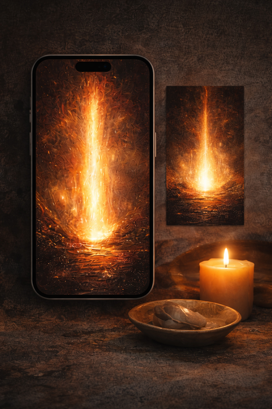Meridian No.03 – Inner Flame Elemental Fire Digital Wallpaper