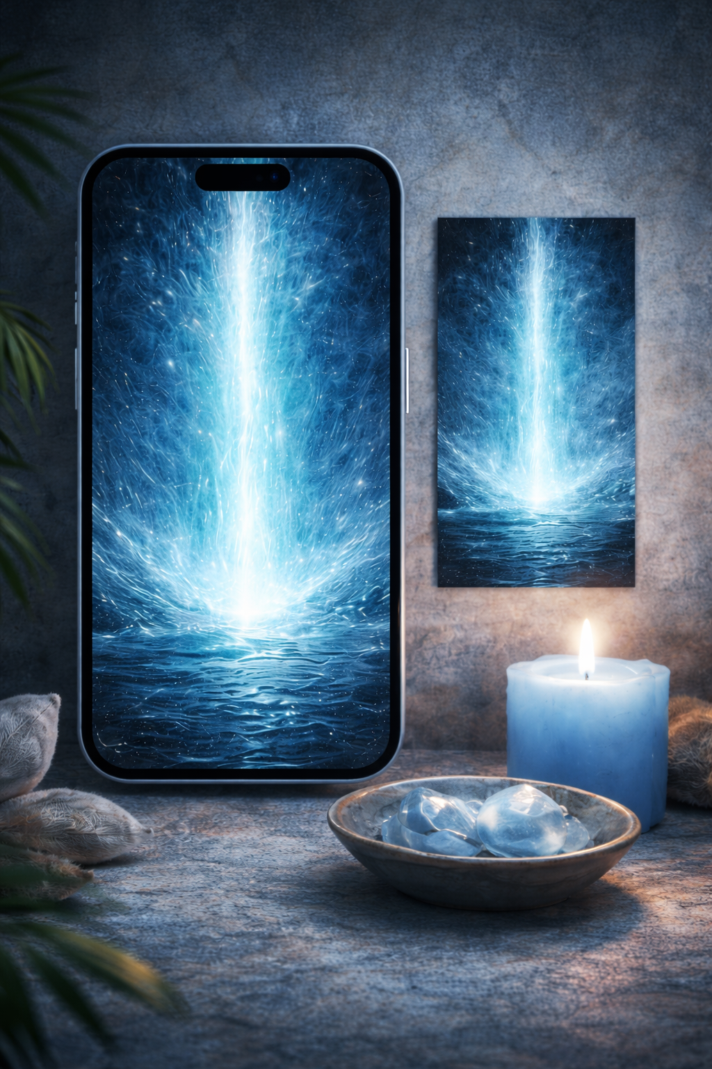 Meridian No.04 – Quiet Tide Elemental Water Digital Wallpaper